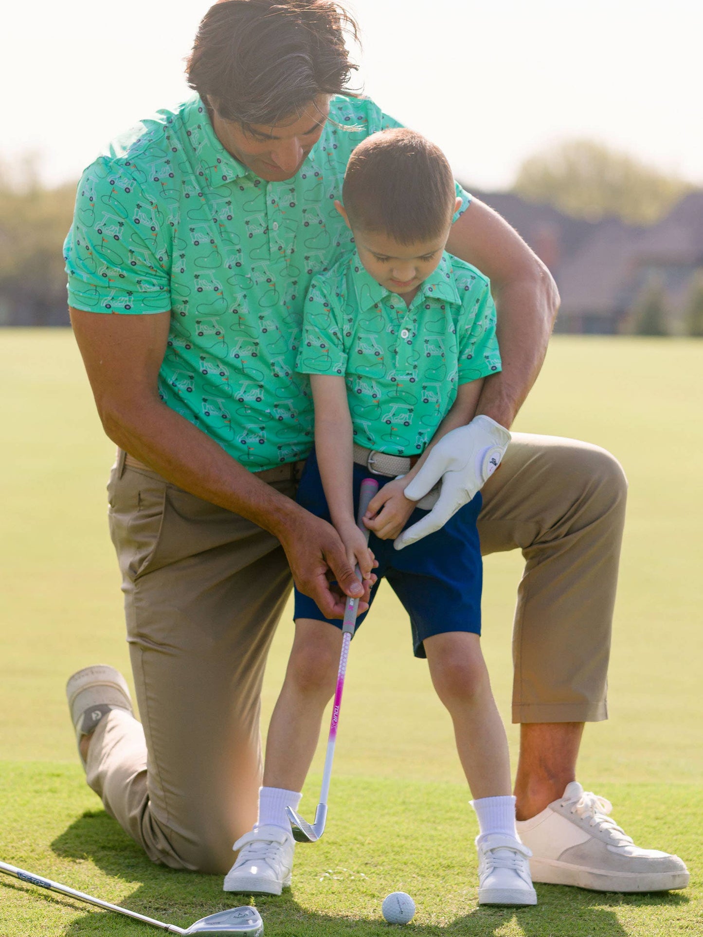 Boys Cart Cruisers Knit Short Sleeve Performance Polo