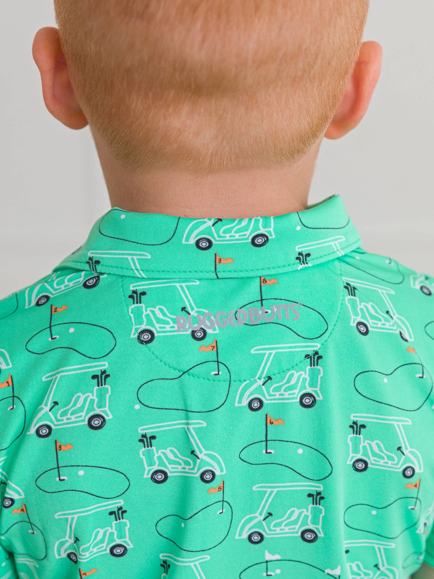 Boys Cart Cruisers Knit Short Sleeve Performance Polo