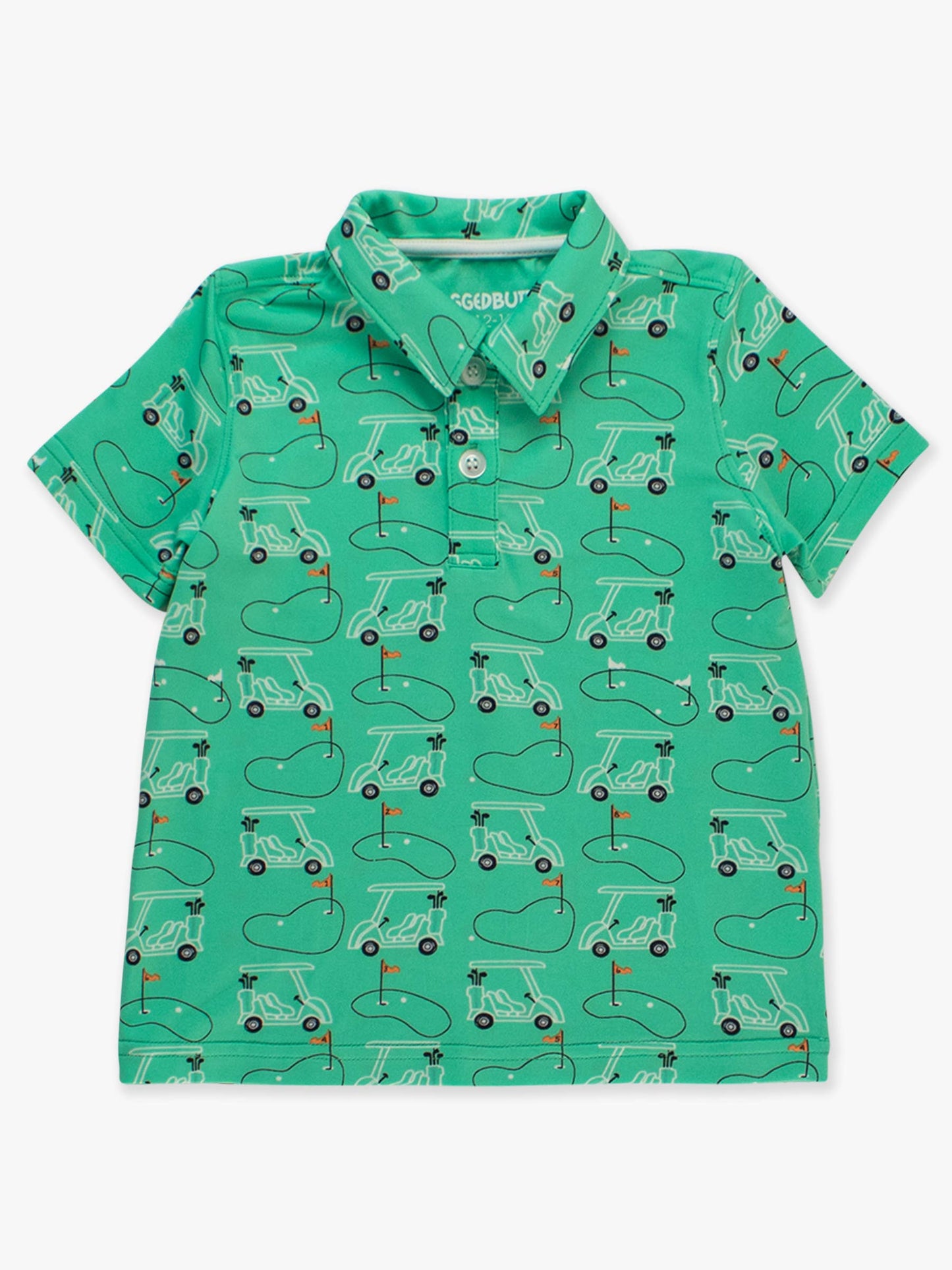 Boys Cart Cruisers Knit Short Sleeve Performance Polo