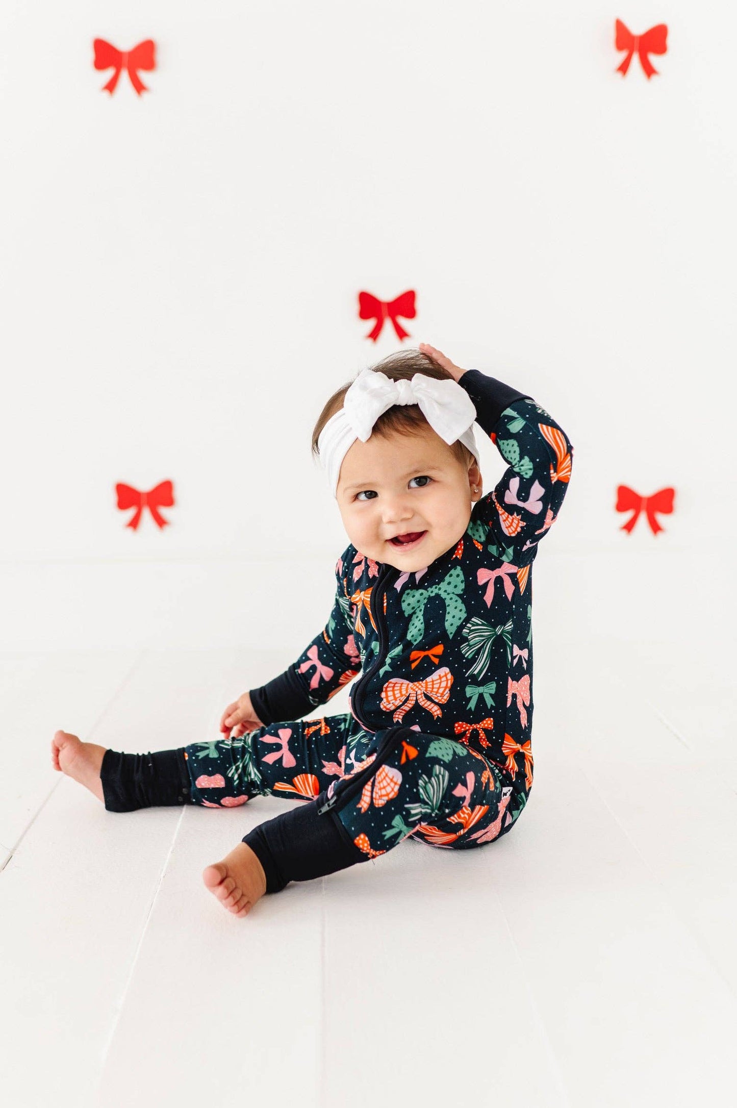 Merry Little Bows Convertible Footies