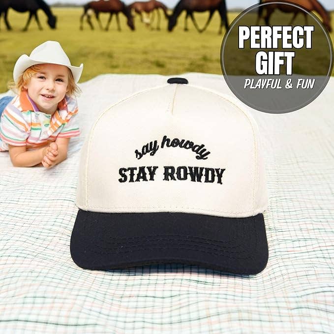 Kids/Baby Two Tone Vintage Cap - Say Howdy Stay Rowdy