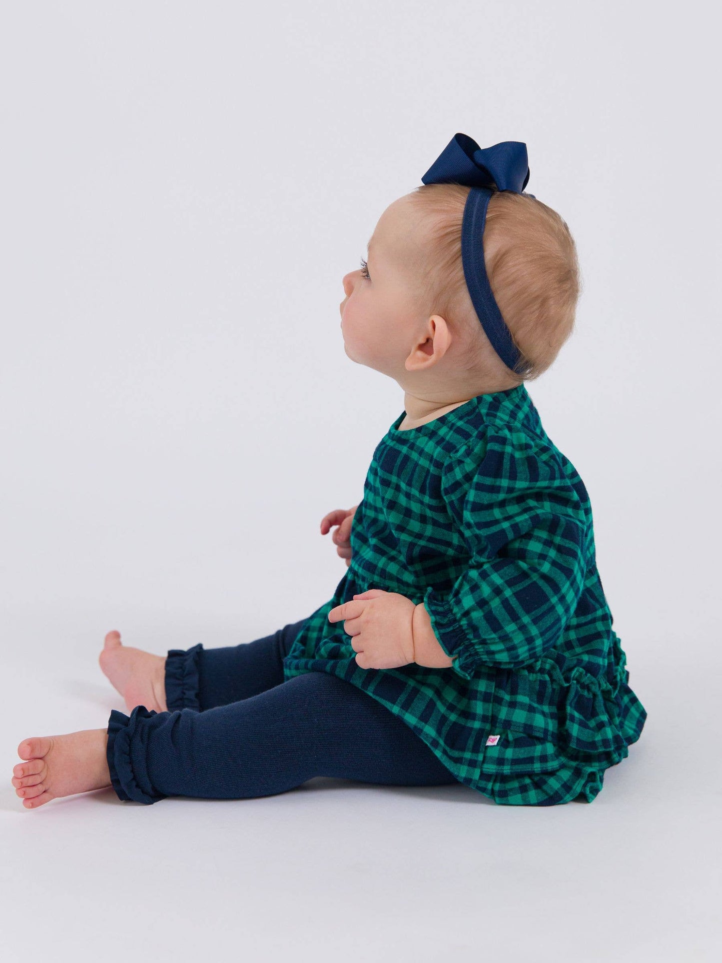 Baby Girls Hayden Plaid Woven Long Sleeve Bubble Romper