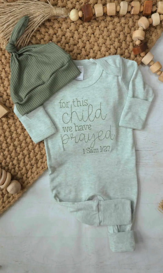 For This Child We Have Prayed Romper